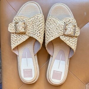 Dolce Vita Tan Woven Buckle Sandals
